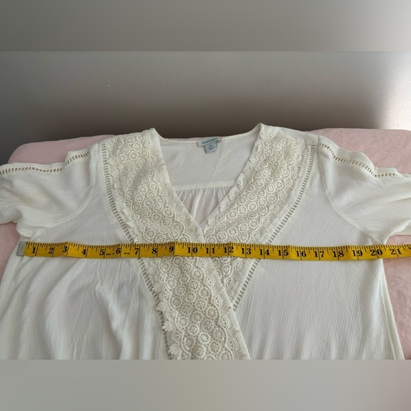 Sundance Catalog Top, Size XS, Ivory Crochet Boho - Picture 5 of 6